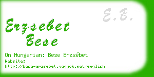 erzsebet bese business card