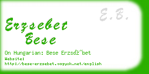 erzsebet bese business card